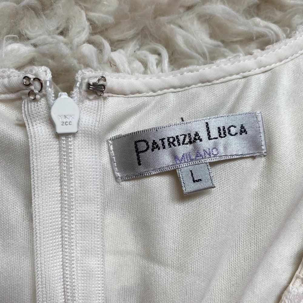Patrizia Luca Womens Ivory Sleeveless Embellished Lace Top Large - Picture 3 of 8